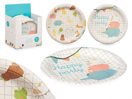 ARTE REGAL Set 6 Platos de Papel Infantiles Surtidos 22 cm (Set de 24)