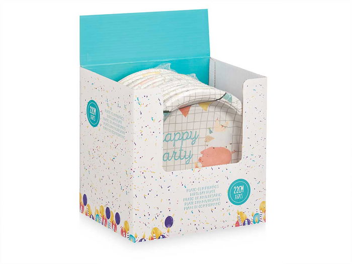 ARTE REGAL Set 6 Platos de Papel Infantiles Surtidos 22 cm (Set de 24)