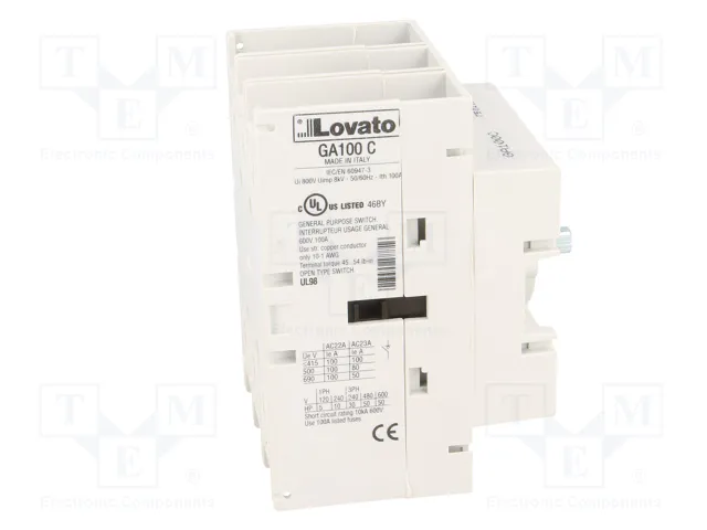 LOVATO ELECTRIC Interruptor de aislamiento GA100C 3 polos 100A