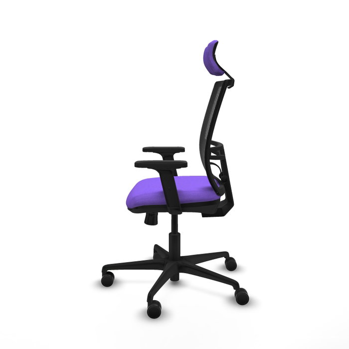 PIQUERAS Y CRESPO Silla de oficina Yunquera con mecanismo Sincro/Traslack, Lila y Negro PIQUERAS Y CRESPO Silla de oficina Yunquera con mecanismo Sincro/Traslack, Lila y Negro