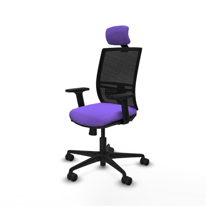 PIQUERAS Y CRESPO Silla de oficina Yunquera con mecanismo Sincro/Traslack, Lila y Negro PIQUERAS Y CRESPO Silla de oficina Yunquera con mecanismo Sincro/Traslack, Lila y Negro