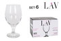Lav Set de 6 Copas de Cerveza Misket, Capacidad 400 cc, Dimensiones: 17.9 cm Ancho x 17 cm Alto x 26.1 cm Largo (4 Cajas)
