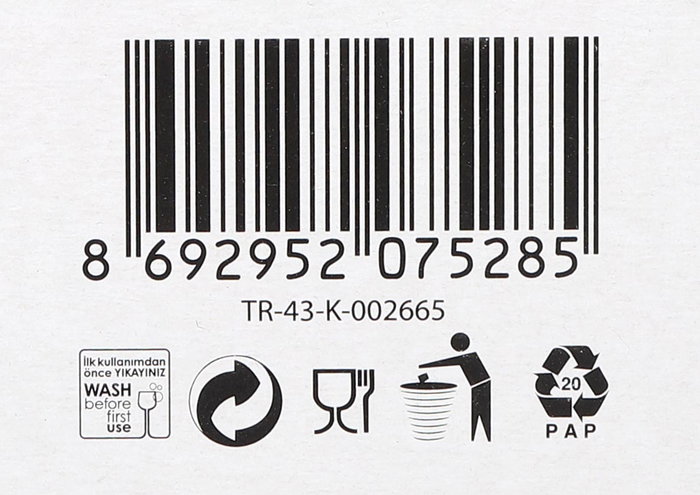 Lav Set de 6 Copas de Cerveza Misket, Capacidad 400 cc, Dimensiones: 17.9 cm Ancho x 17 cm Alto x 26.1 cm Largo (4 Cajas)