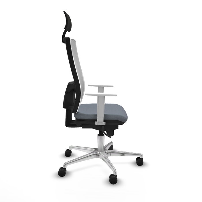 PIQUERAS Y CRESPO Silla de oficina Horna con mecanismo Sincro, Gris y Blanco PIQUERAS Y CRESPO Silla de oficina Horna con mecanismo Sincro, Gris y Blanco