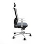 PIQUERAS Y CRESPO Silla de oficina Horna con mecanismo Sincro, Gris y Blanco