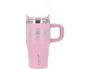 Antartik Taza térmica Pulse con asa y pajita, Rosa, 570 ml