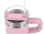Antartik Taza térmica Pulse con asa y pajita, Rosa, 570 ml