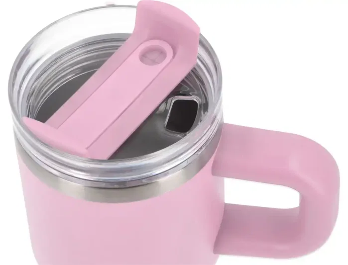 Antartik Taza térmica Pulse con asa y pajita, Rosa, 570 ml Antartik Taza térmica Pulse con asa y pajita, Rosa, 570 ml