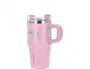 Antartik Taza térmica Pulse con asa y pajita, Rosa, 570 ml