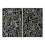 DKD Home Decor Cuadros Lienzo Foam 83x123 Moderno 3D Pack de 2