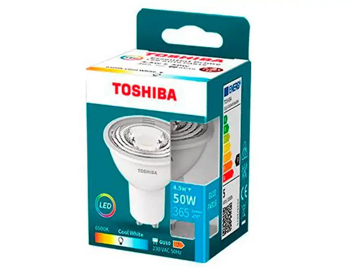 TOSHIBA Foco LED Essential GU10 4.5W 6500K Luz Fría