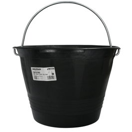 WOLFPACK LINEA PROFESIONAL Cubo Obra Italiano Plastico 12 L Negro
