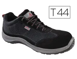 Deltaplus ASTI Zapatos de Seguridad Piel Serraje Afelpado Suela Composite Antiestático Antideslizante Negro Talla 44