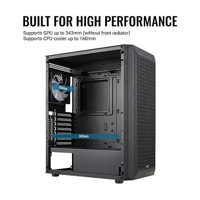 Aerocool Beam-G-BK-V1 Mini Tower Negro