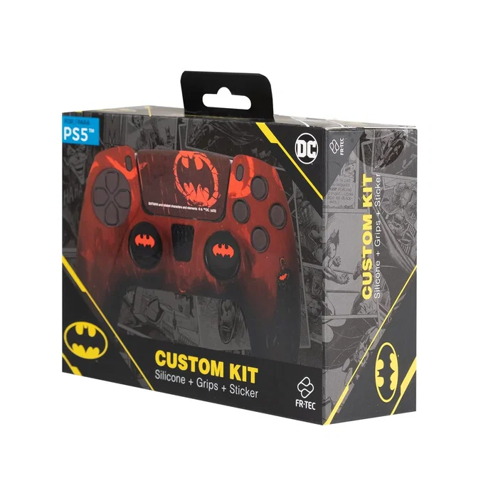 Blade Gaming BATPS5CK Pack Oficial Batman para Mando DualSense PS5: Funda Silicona + Grips Joystick + Sticker Touchpad - Diseño Cómic