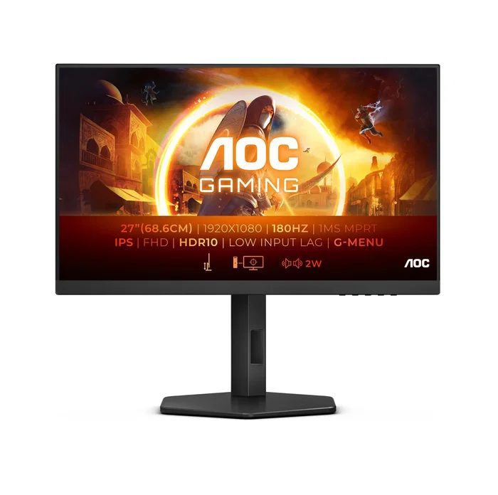 AOC Monitor Gaming 27G4X 27 pulg. Full HD IPS 180 Hz Negro AOC Monitor Gaming 27G4X 27 pulg. Full HD IPS 180 Hz Negro
