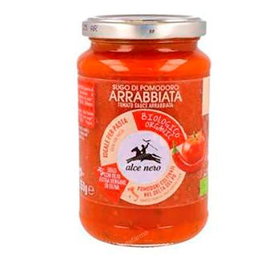 ALCE NERO Salsa Tomate Arrabiata Bio con un toque picante para pasta 350g