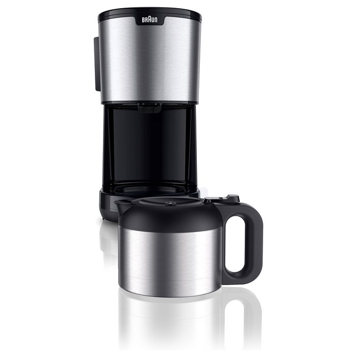 Braun PurShine KF 1505 - Cafetera de filtro, negro/acero inoxidable, para hogar