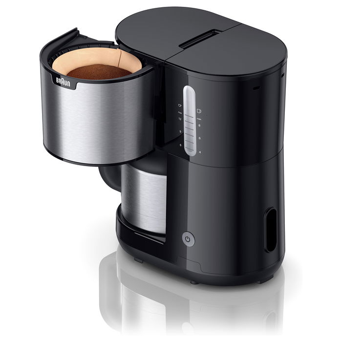 Braun PurShine KF 1505 - Cafetera de filtro, negro/acero inoxidable, para hogar