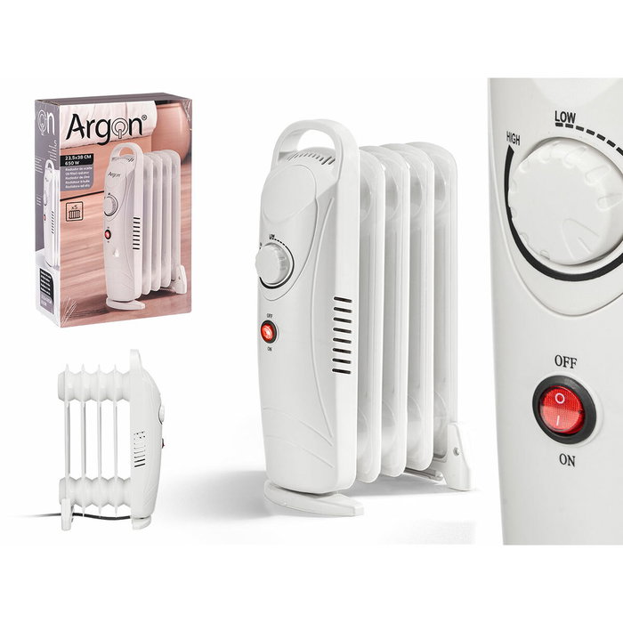 ARGON Radiador de 5 Elementos 650W Blanco ARGON Radiador de 5 Elementos 650W Blanco