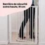 Safety 1st Barrera de Seguridad Infantil Extra Alta - Metal - Blanco - Ajustable de 73 a 80 cm - SAF3220660291618