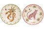 DKD Home Decor Bandeja Vaciapossillos de Cerámica Multicolor Surtido de 2