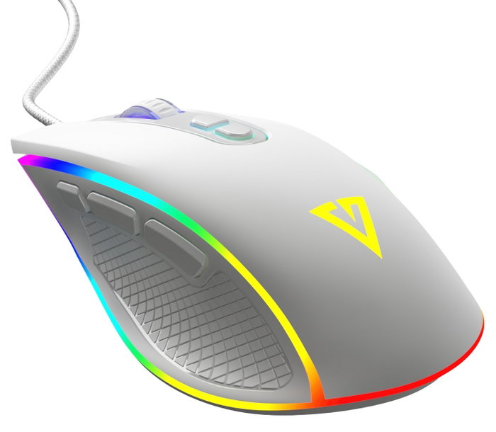 Modecom Volcano Veles Ratón Gaming Blanco 12800 dpi