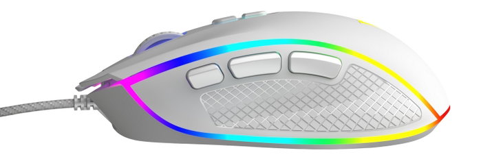 Modecom Volcano Veles Ratón Gaming Blanco 12800 dpi