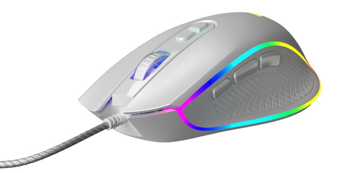 Modecom Volcano Veles Ratón Gaming Blanco 12800 dpi