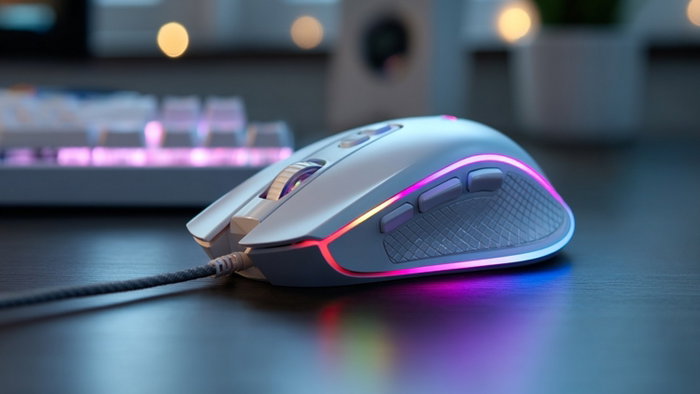 Modecom Volcano Veles Ratón Gaming Blanco 12800 dpi