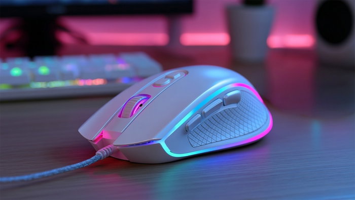 Modecom Volcano Veles Ratón Gaming Blanco 12800 dpi