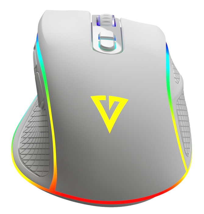 Modecom Volcano Veles Ratón Gaming Blanco 12800 dpi