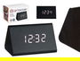 Giftdecor Reloj Digital Negro 11.7 x 7.5 x 8 cm con Cable USB / Pilas AAA (Set de 12)