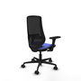 PIQUERAS Y CRESPO Silla de oficina Mardos con mecanismo Sincro/Traslack, Azul claro y Negro