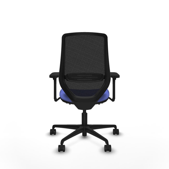 PIQUERAS Y CRESPO Silla de oficina Mardos con mecanismo Sincro/Traslack, Azul claro y Negro