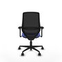 PIQUERAS Y CRESPO Silla de oficina Mardos con mecanismo Sincro/Traslack, Azul claro y Negro