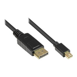 GoodConnections Alcasa DP-MDP1 Cable Mini DisplayPort a DisplayPort, 1 m, Negro