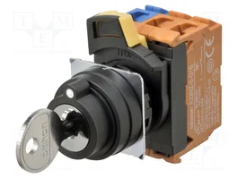OMRON A22NK-3BM-01BA-G121 Interruptor rotativo con llave de 3 posiciones