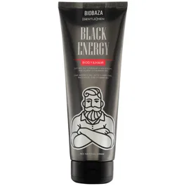 Biobaza Black Energy Gel de ducha & champú 2 en 1 con Carbón, 220 ml