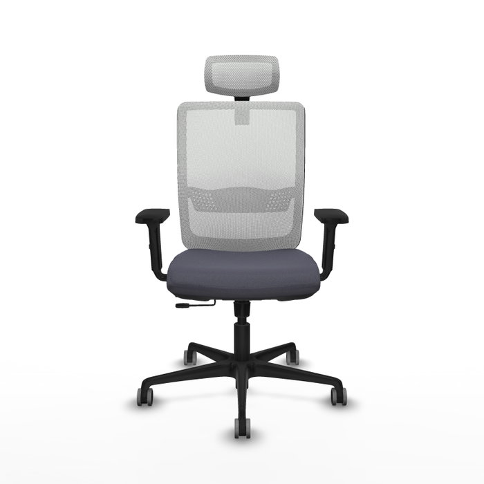 PIQUERAS Y CRESPO Silla de oficina Haches Gris oscuro y Blanco PIQUERAS Y CRESPO Silla de oficina Haches Gris oscuro y Blanco