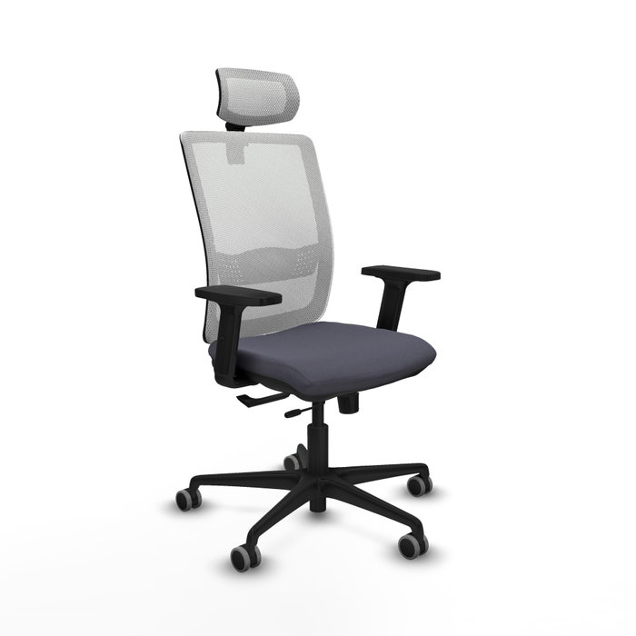 PIQUERAS Y CRESPO Silla de oficina Haches Gris oscuro y Blanco PIQUERAS Y CRESPO Silla de oficina Haches Gris oscuro y Blanco