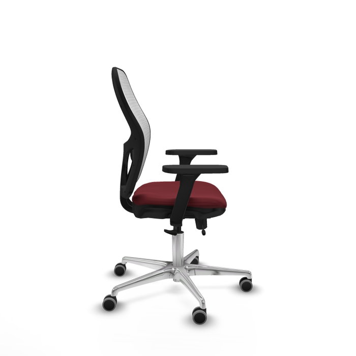 PIQUERAS Y CRESPO Silla de oficina Jorquera con mecanismo Sincro/Traslack, Similpiel Granate y Malla Blanca PIQUERAS Y CRESPO Silla de oficina Jorquera con mecanismo Sincro/Traslack, Similpiel Granate y Malla Blanca