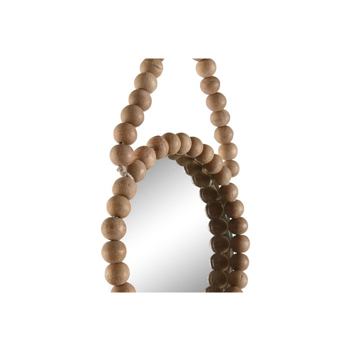 DKD Home Decor Set de 3 Espejos de Madera y Cristal con Bolitas