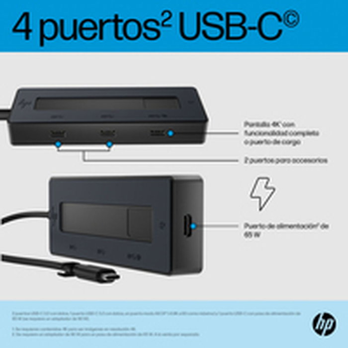 HP Hub multipuerto USB-C 4K 6G843AA HP Hub multipuerto USB-C 4K 6G843AA