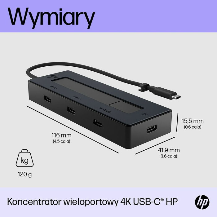 HP Hub multipuerto USB-C 4K 6G843AA HP Hub multipuerto USB-C 4K 6G843AA