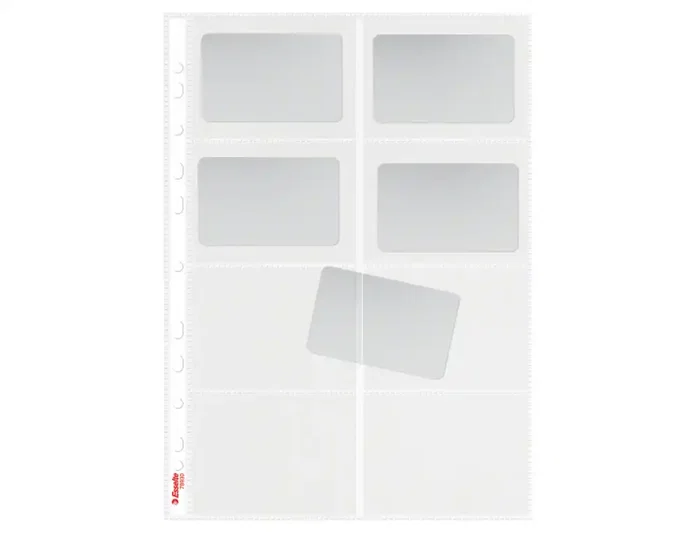 ESSELTE Funda para Tarjetas PP 110µ A4 con 8 Divisiones ESSELTE Funda para Tarjetas PP 110µ A4 con 8 Divisiones