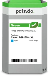 Prindo Green XL cian Cartucho de tinta compatible con Canon PGI-1500c XL (9193B001)