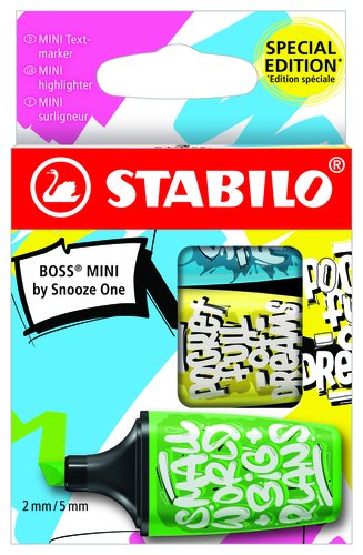 Stabilo Boss Mini Fluorescente Snooze One Colores Surtidos (3 unidades) Stabilo Boss Mini Fluorescente Snooze One Colores Surtidos (3 unidades)