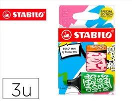 Stabilo Rotulador Boss Mini Fluorescente Estuche 3 Unidades Colores Surtidos By Snooze One