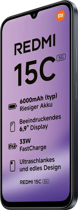 Xiaomi Redmi 15C 5G 4GB 128GB Midnight Black